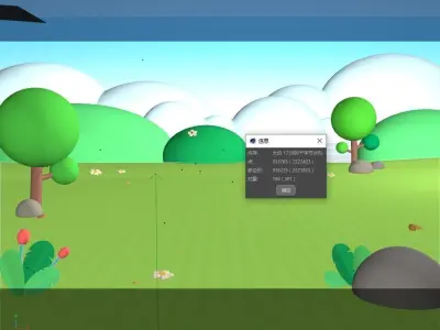 cartoon forest scene 3D model