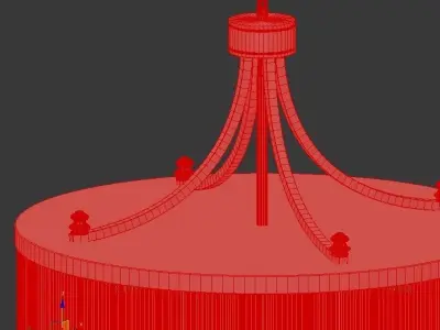 GLASS TUBE CHANDELIER 3D model