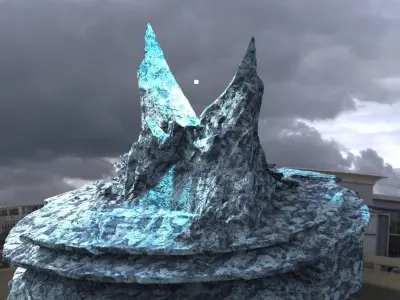 Ice Rock Fantasy Ancient Rock 6  3D model