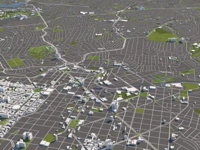 Belo Horizonte Brazil 50x50km 3D model