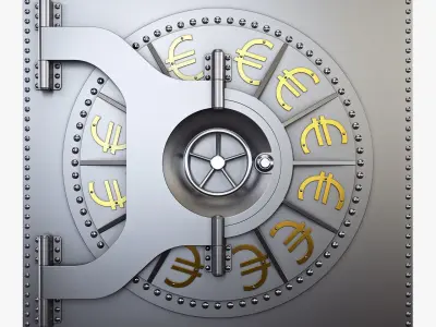 Bank Vault Door v 4 3D model