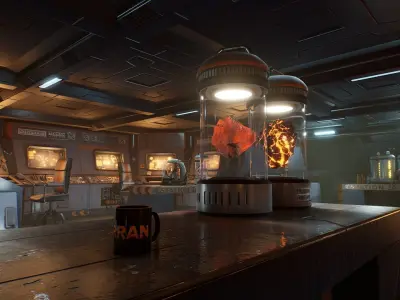 Stylized Sci-Fi pack Low-poly 3D model