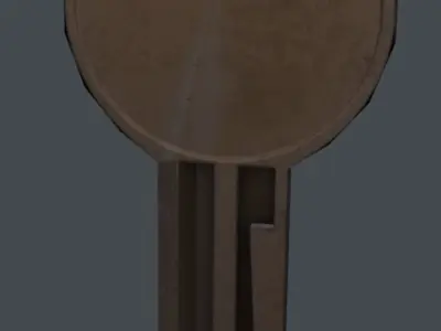 Low poly game ready keys model key Low-poly 3D model