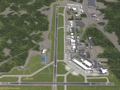 Halifax - Stanfield Airport - YHZ Low-poly 3D model