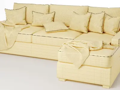 Maxwell sofa chaise sectional 3D model
