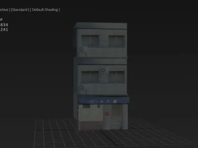 Asian Old Scenes Low-poly 3D model