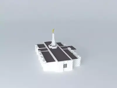 LDS. Templo Mormon, Montréal Québec Temple 86 th. operating. Free 3D model