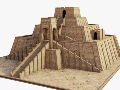 Ziggurat temple 3D model