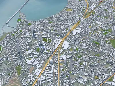 Mumbai Downtown India Low-poly 3D model