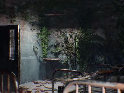 Abandoned Hospital 46 Assets Low-poly 3D model