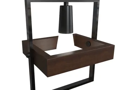 box ceiling light 3D model