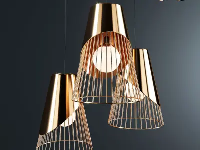 Conic Section Pendant Light 3D model
