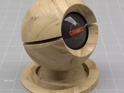 HerringboneFloor wooden sphere 3D model