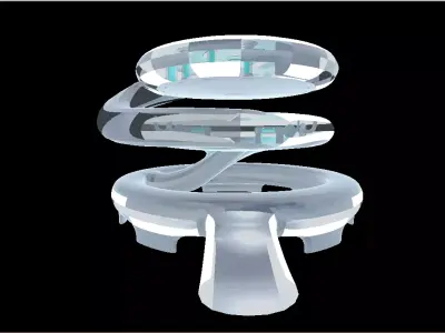 Future Laboratory And Future si fi componants Low-poly 3D model