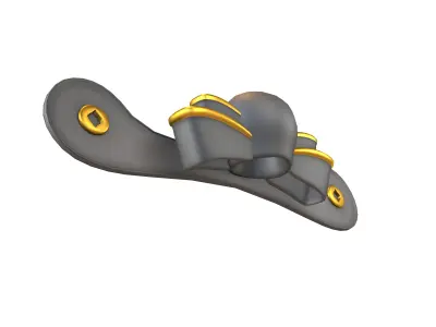 God of Wealth Hat v1 002 Low-poly 3D model