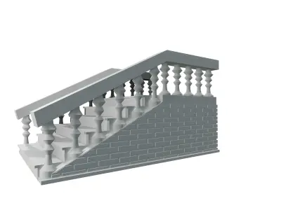 Brick Staircase 3D print model