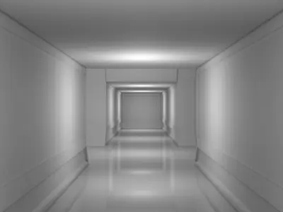 Sci Fi Corridor Low-poly 3D model 9