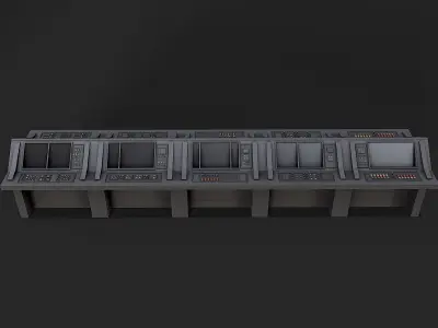 Control Desk 3 Low-poly 3D model
