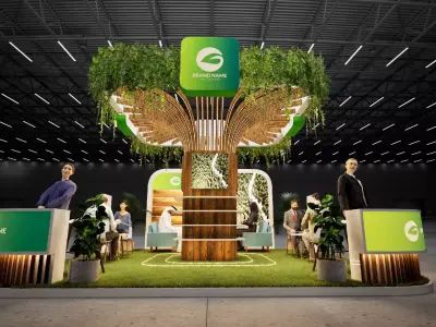 3D Exhibition Stand Booth Design 6x6m 3D model