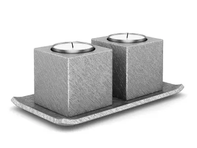 Double Metal Candles 3D model