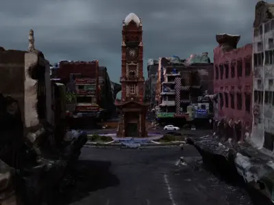 Ghanta Ghar Clock Tower Faisalabad 3D model