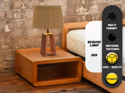 Bed Side Lamp 003 Low-poly 3D model