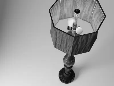 Vintage floor lamp 3D model purchase
