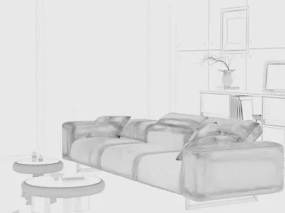 Medieval living room 3D model