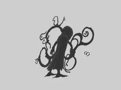 Lurking shadow model Low-poly 3D model