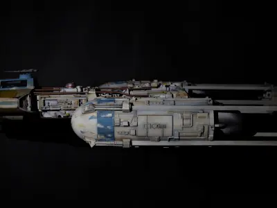 BTL-A4 Y-wing starfighter 3D print model