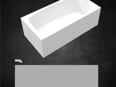 Tub for bathroom minimal for architects and designers Low-poly 3D model