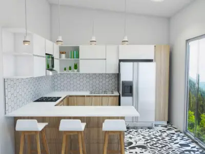 Modern Kitchen Design 3D model