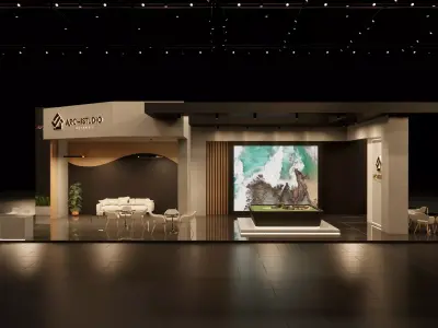 Real estate booth 20m x 8m 3D model 3D model