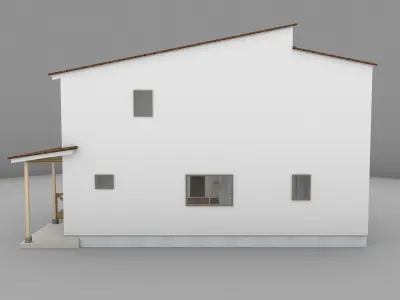 House model for background 27 Low-poly 3D model