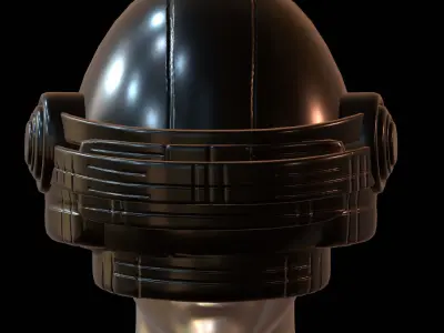 Gas mask helmet futuristic 3d model scifi Low-poly  Low-poly 3D model