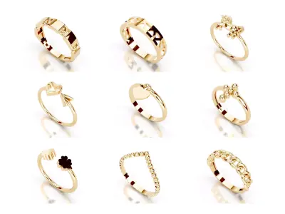 Slim 14K Ring Under 3 Grams US Size 7  Rhino 3DM  STL 3D print model