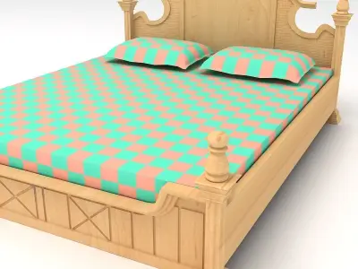 Bed Cot 02 3D model