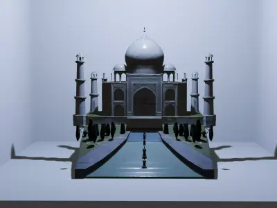 Taj Mahal 3D Model - Low Poly Monument Architecture Low-poly 3D model
