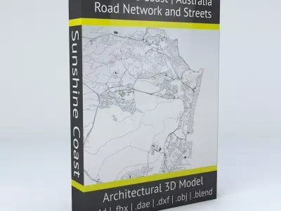 Sunshine Coast Road Network and Streets 3D model