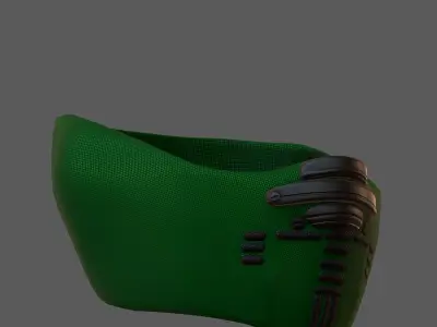 Gas mask helmet 3d model scifi Low-poly  Low-poly 3D model 168