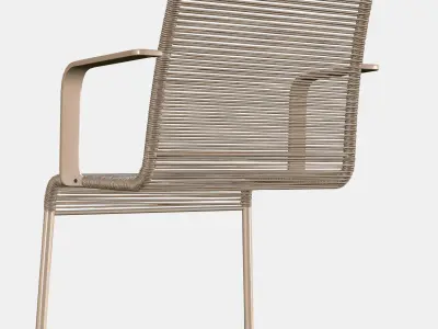 VASMAN Chair with armrests outdoor 1 Low-poly 3D model