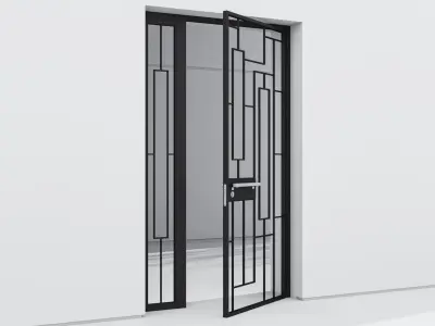 Aluminium door 291 3D model