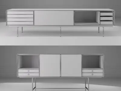 Aura Sideboard with adjustable front panel by Treku 3D model