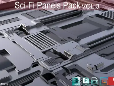 Sci-Fi Panels vol 3 3D model