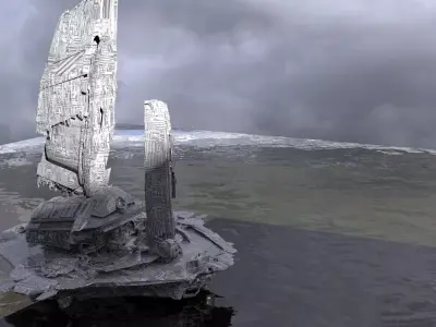 Halo Forerunner Inspired Alien Tower 4  3D model