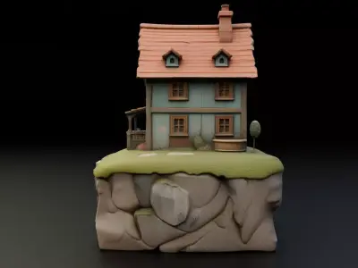 medieval house  3D print model