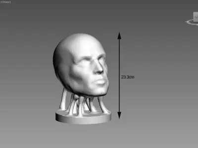 Human abstract Headphone Stand Cyborg Headset Stand 3D print model