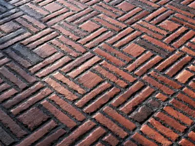 Red Brick Flooring 02 Texture