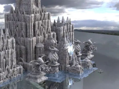 Temple of Cthulhu and Dagon and Hydra 3D model