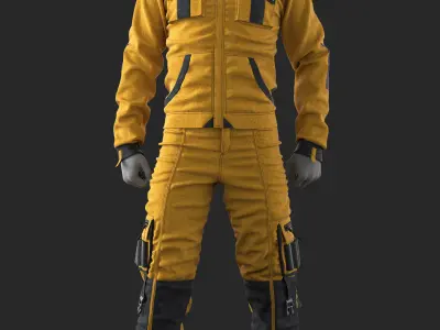 Mens Uniform - Marvelous Designer with Video Process 3D model